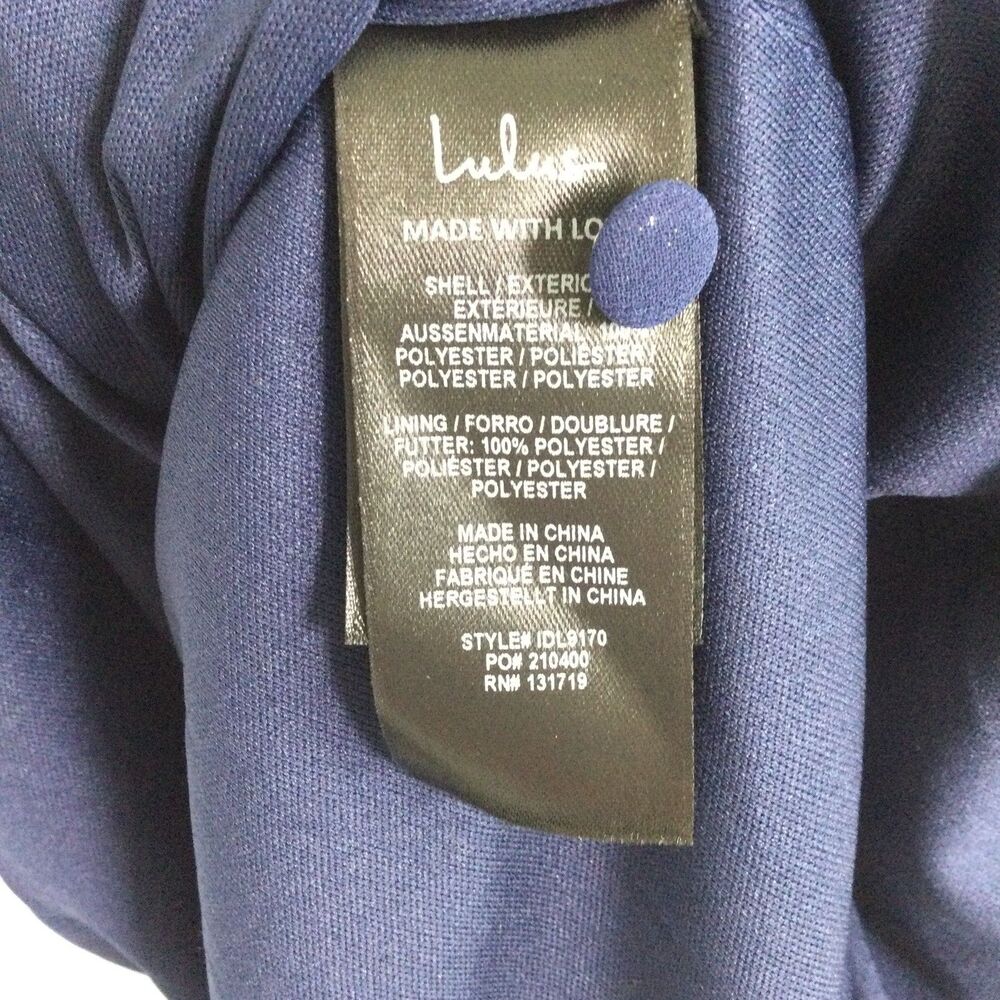 Lulus Womens Mock-Neck Maxi Dress Sleeveless Casual Navy Blue Size Medium NWT - Picture 14 of 16
